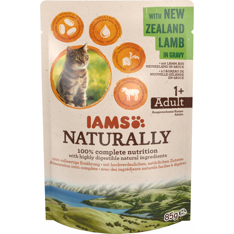 IAMS  Naturally z jagnięciną nowozelandzką w sosie, 85 g