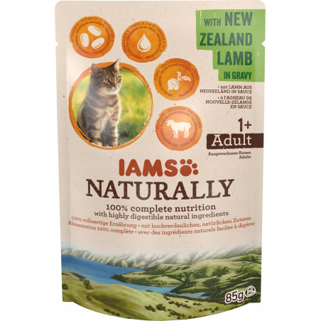 IAMS  Naturally z jagnięciną nowozelandzką w sosie, 85 g
