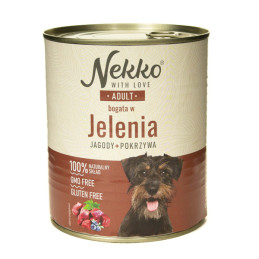 NEKKO, pies, jeleń, jagody, pokrzywa, 800 g