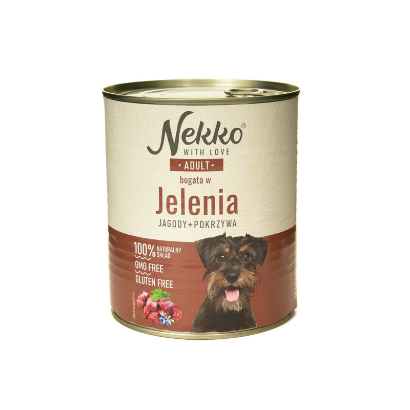 NEKKO, pies, jeleń, jagody, pokrzywa, 800 g