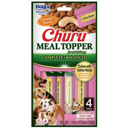 Inaba, Meal Topper dog, chicken&salmon 14gx4