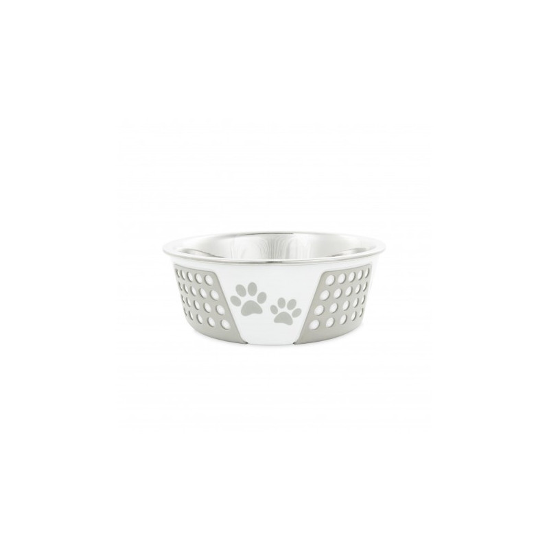 Barry King, Miska, dla psa, fioletowa, nadruk łapa, stal nierdzewna, antypoślizgowa,17cm, 900ml BK-18402