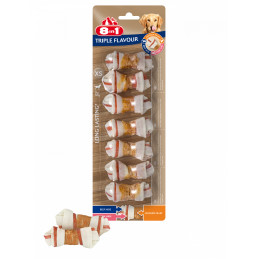 8in1 Triple Flavour Kość do żucia XS