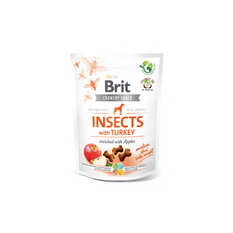 BRIT CARE DOG CRUNCHY CRACKER INSECT & TURKEY 200g 103-100625