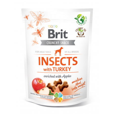 BRIT CARE DOG CRUNCHY CRACKER INSECT & TURKEY 200g 103-100625