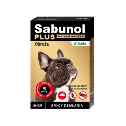 Sabunol Plus, obroża przeciw kleszczom i pchłom dla Psa, 50cm