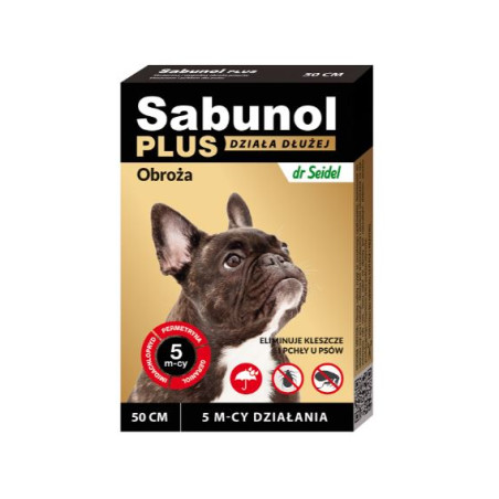 Sabunol Plus, obroża przeciw kleszczom i pchłom dla Psa, 50cm