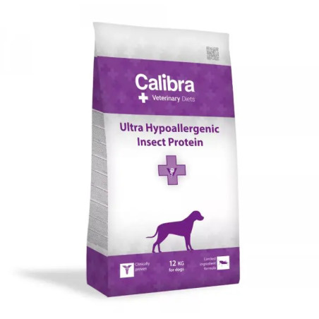 Calibra VD, Ultra Hypoallergenic Insect Protein 12kg , sucha karma weterynaryjna dla psa