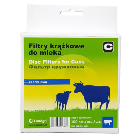 Can Agri, filtr krążkowy 125mm 100szt