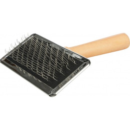 TRIXIE, MIĘKKA SZCZOTKA Z GRZEBYKIEM CZYSZCZĄCYM 9 x 13 cm TX-2354