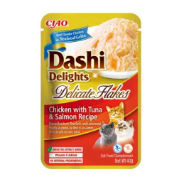 Inaba Cat Dashi Delights Flakes Chicken Tuna & Salmon 40g