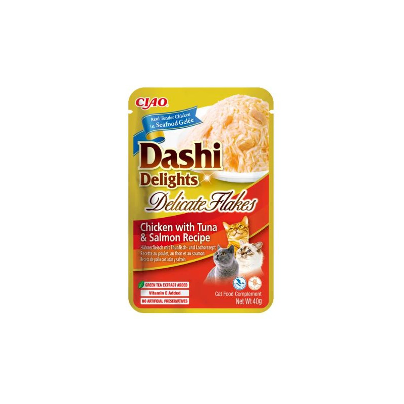Inaba Cat Dashi Delights Flakes Chicken Tuna & Salmon 40g