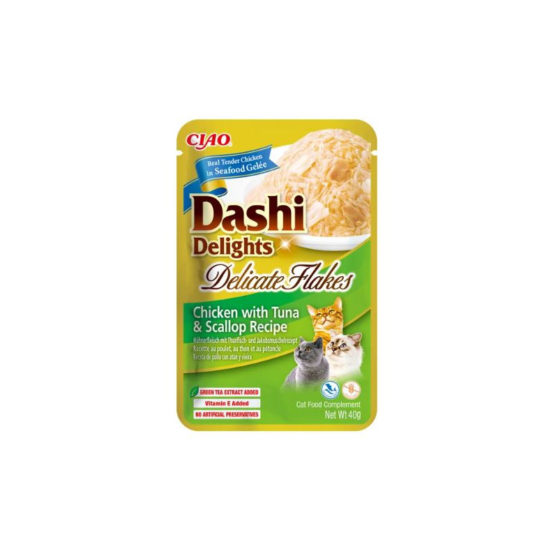 Inaba Cat Dashi Delights Flakes Chicken Tuna & Scallop 40g