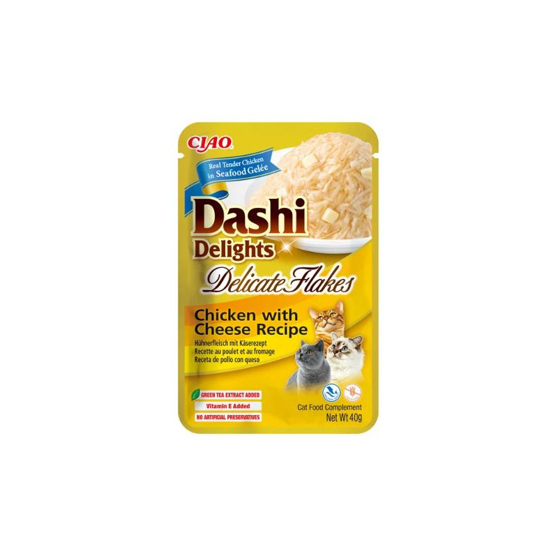 Inaba Cat Dashi Delights Flakes Chicken Cheese 40g