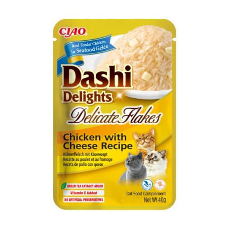 Inaba Cat Dashi Delights Flakes Chicken Cheese 40g