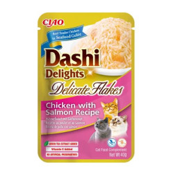 Inaba Cat Dashi Delights Flakes Chicken Salmon 40g