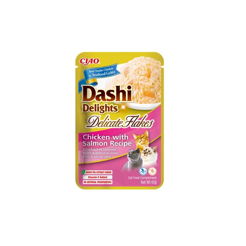 Inaba Cat Dashi Delights Flakes Chicken Salmon 40g
