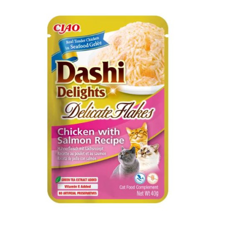 Inaba Cat Dashi Delights Flakes Chicken Salmon 40g