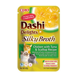 Inaba Cat Dashi Delights Silky Chicken Tuna & Scallop 40g