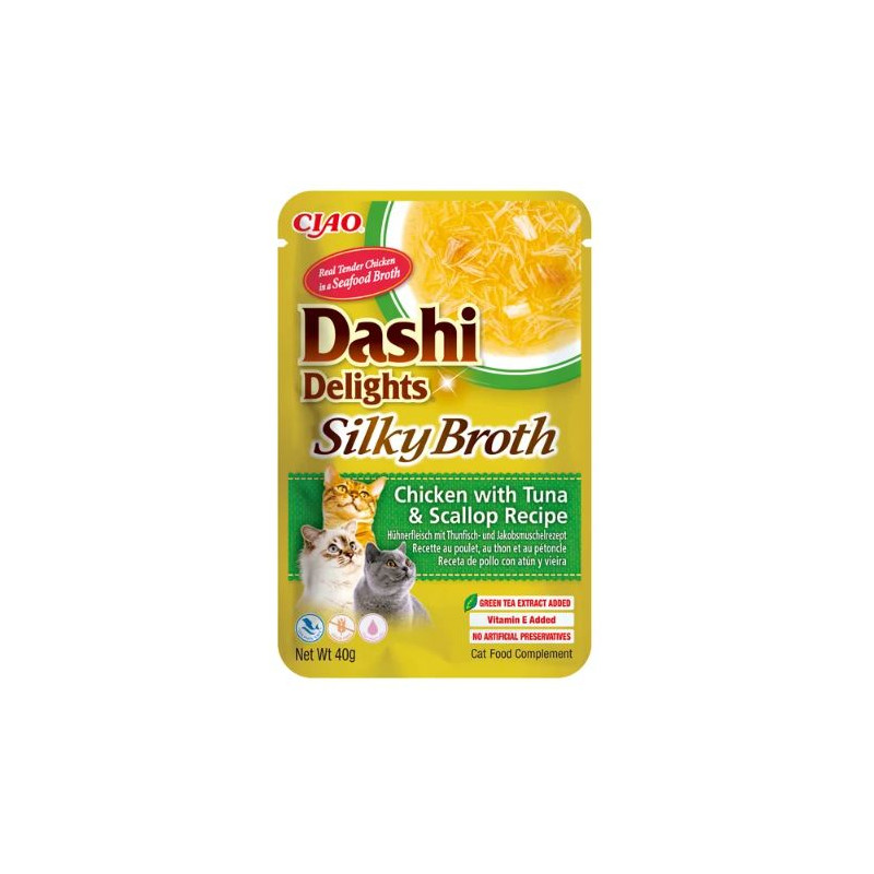 Inaba Cat Dashi Delights Silky Chicken Tuna & Scallop 40g