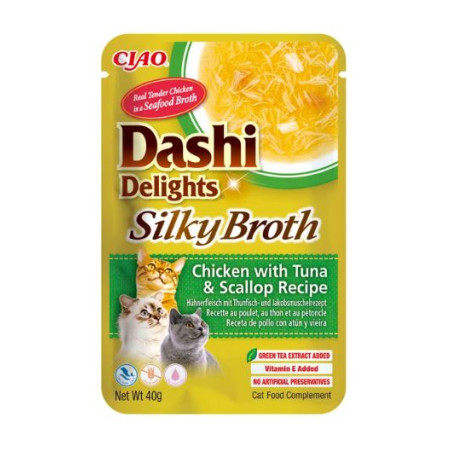 Inaba Cat Dashi Delights Silky Chicken Tuna & Scallop 40g
