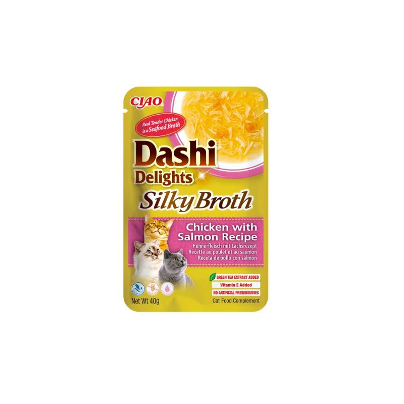 Inaba Cat Dashi Delights Silky Chicken Salmon 40g