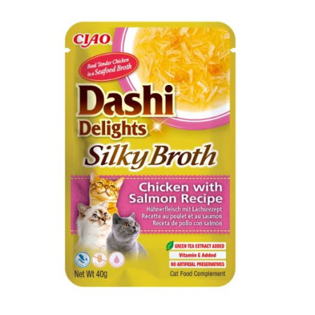 Inaba Cat Dashi Delights Silky Chicken Salmon 40g