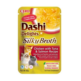 Inaba Cat Dashi Delights Silky Chicken Tuna & Salmon 40g