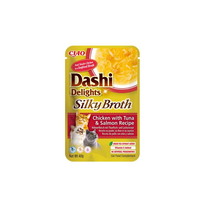 Inaba Cat Dashi Delights Silky Chicken Tuna & Salmon 40g