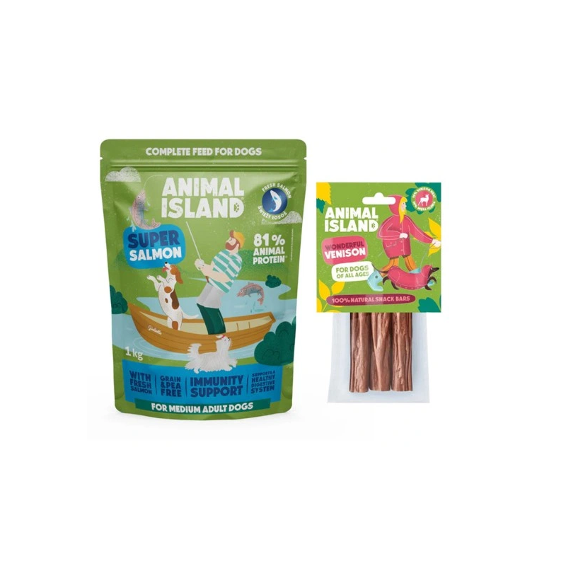 Animal Island, sucha karma dla psa łosoś 1 kg