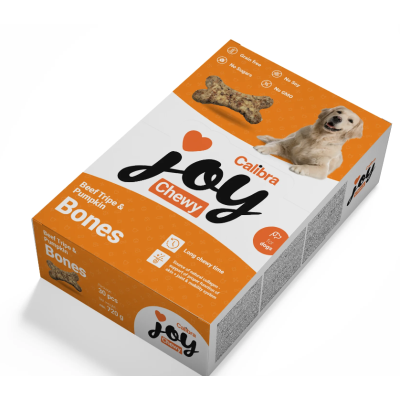 Calibra joy dog chewy beef tripe& pumpknin bones 720g (30 szt) przysmaki dla psa