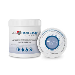 VET PROTECTOR® USZY – WIPES nakładki na palec do czyszczenia uszu. 50 sztuk