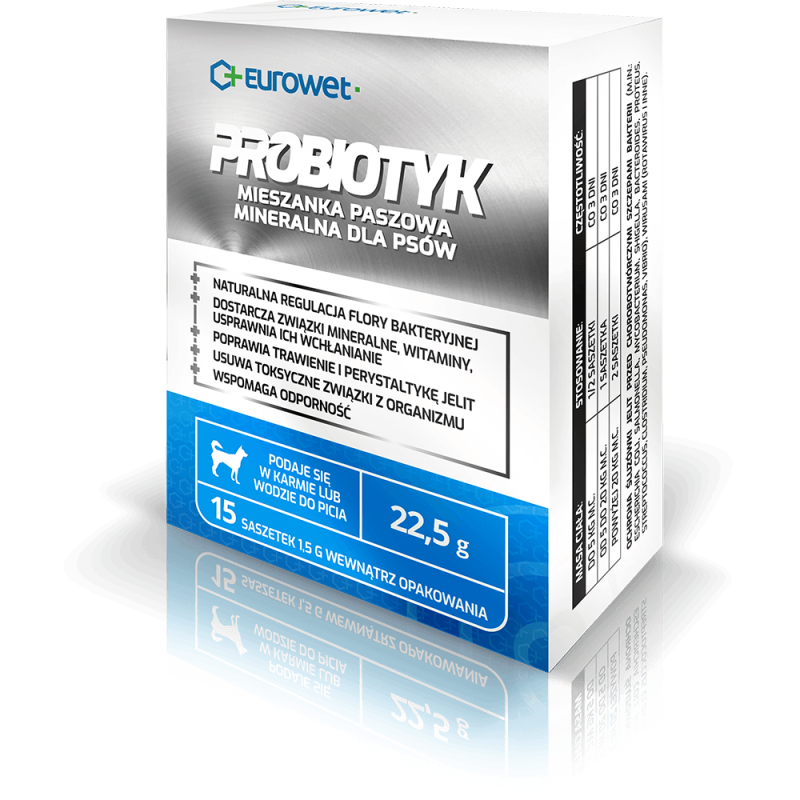 Eurowet, probiotyk dla psa, 15x1,5g