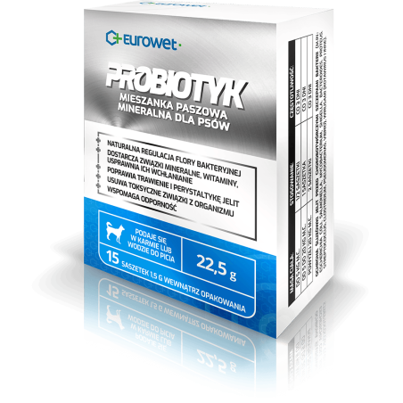 Eurowet, probiotyk dla psa, 15x1,5g