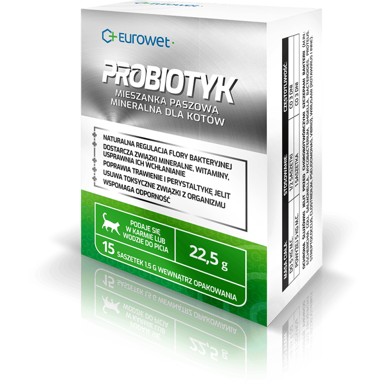Eurowet, probiotyk dla kota, 15x1,5g