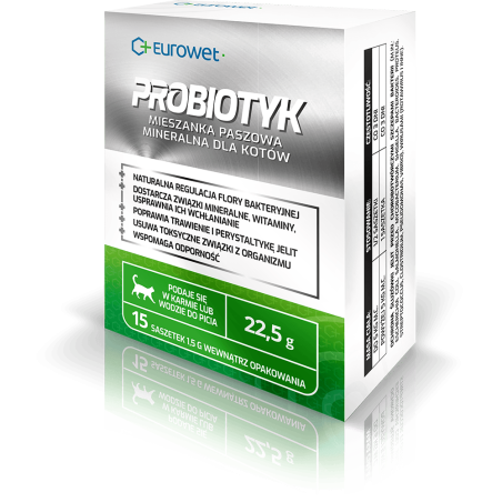 Eurowet, probiotyk dla kota, 15x1,5g