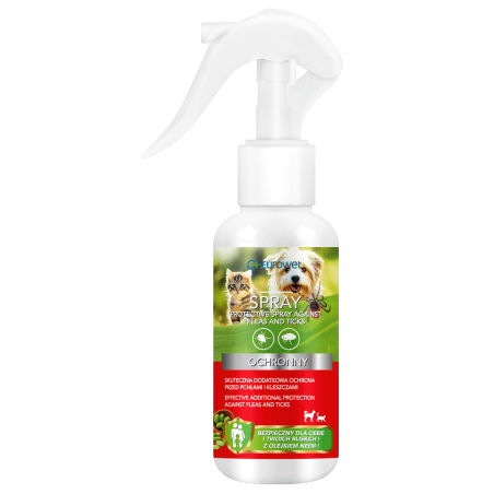 Eurowet Kp, spray ochronny przeciwko pchłom i kleszczom, 100ml