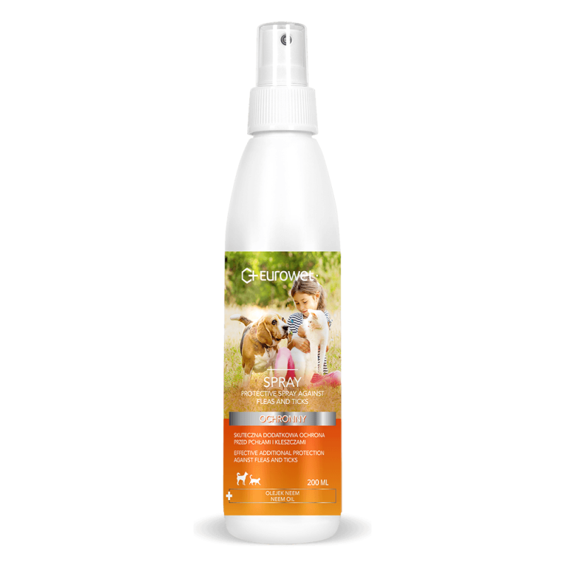 Eurowet KP, spray chronny przeciw pchłom i kleszczom, 200ml