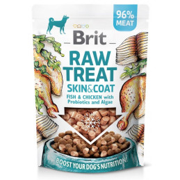 BRIT Raw Treat Skin and Coat 40g Fish and Chicken with Probiotics and Algae