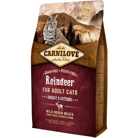 CARNILOVE Cat Adult Reindeer dla kota 2kg energy&outdoor
