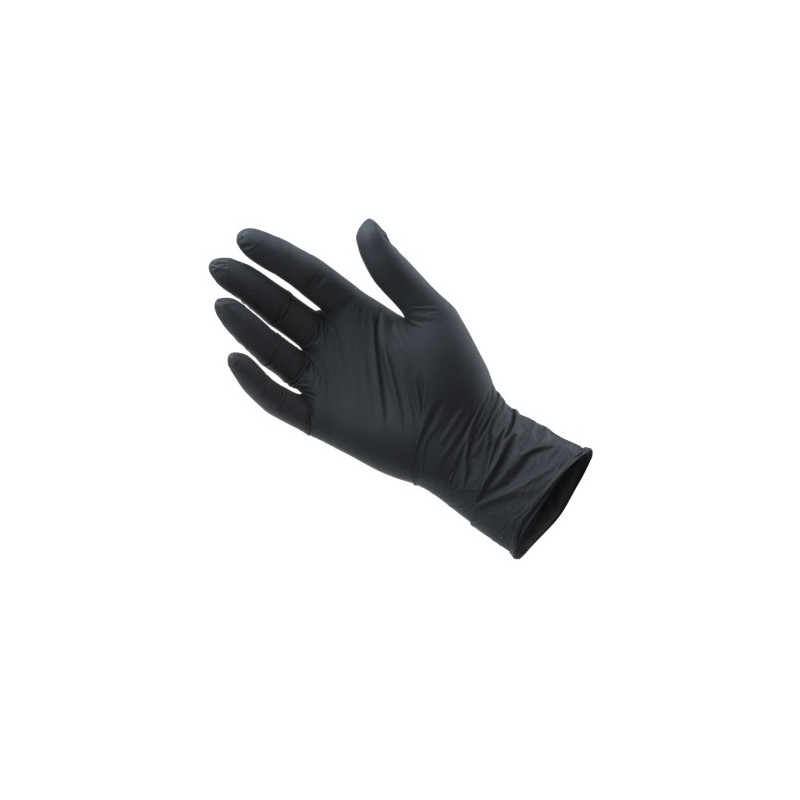 Rękawice nitrylowe bezpudrowe czarne M 100 szt