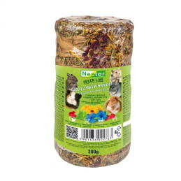 Nestor, siano z łąki w mini beli z kwiatami hibiskusa i nagietka, płatkami róży i pokrzywą, 200g