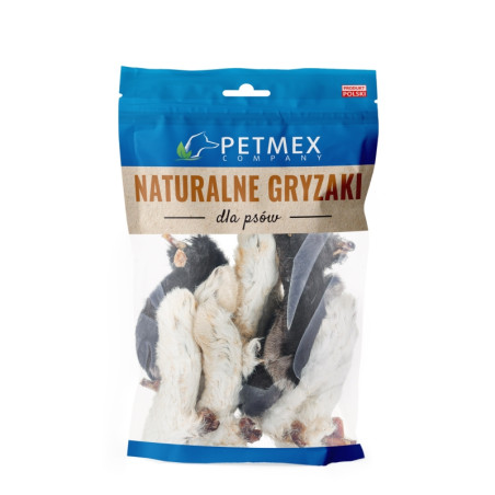 Petmex, łapki królicze z futrem 200g