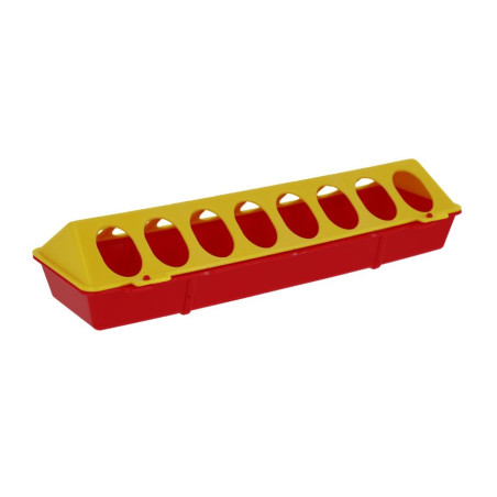 Kerbl, Karmidło dla drobiu, 30 cm x 10 cm, żółty/czerwony