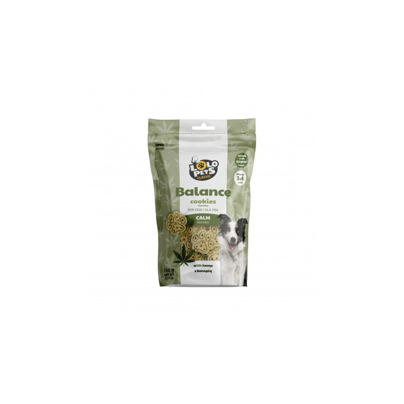 Lolo Pets, ciasteczka dla psa CALM-uspokajające z konopiami i melisą 250g doypack LO-80811