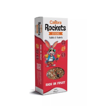 Calibra Rockets Sticks Rabbits&Rodents Fruits 120g
