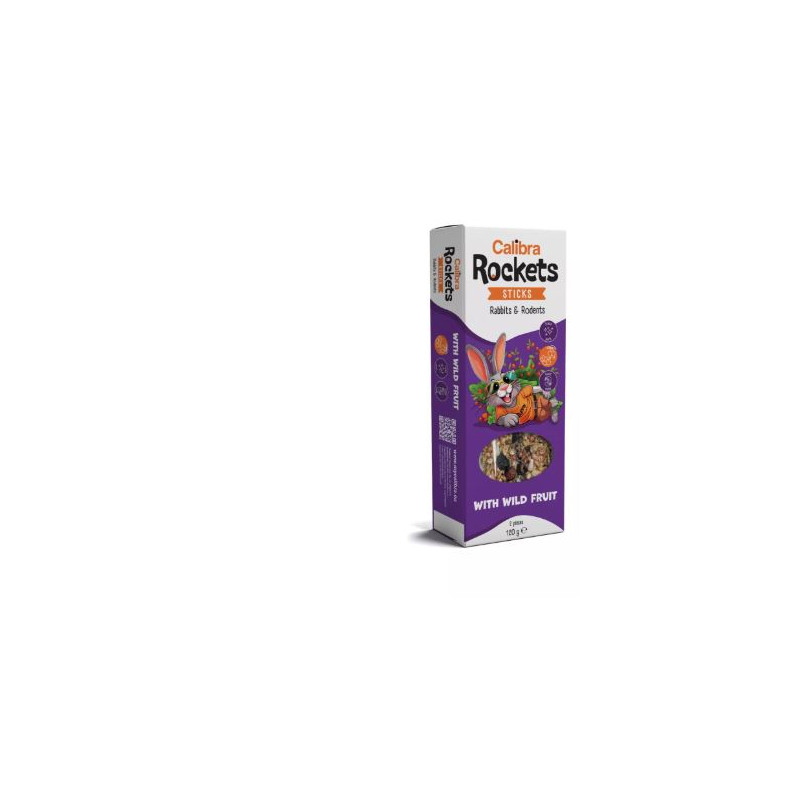 Calibra Rockets Sticks Rabbits&Rodents Wild fruit 120g