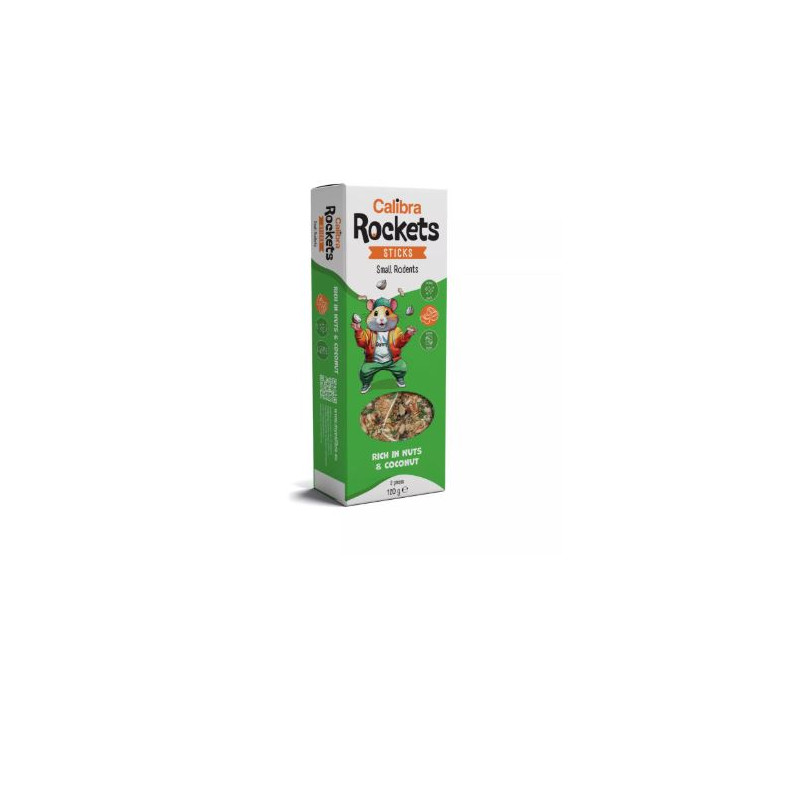 Calibra Rockets Sticks Small rodents Nuts&Coconut 120g