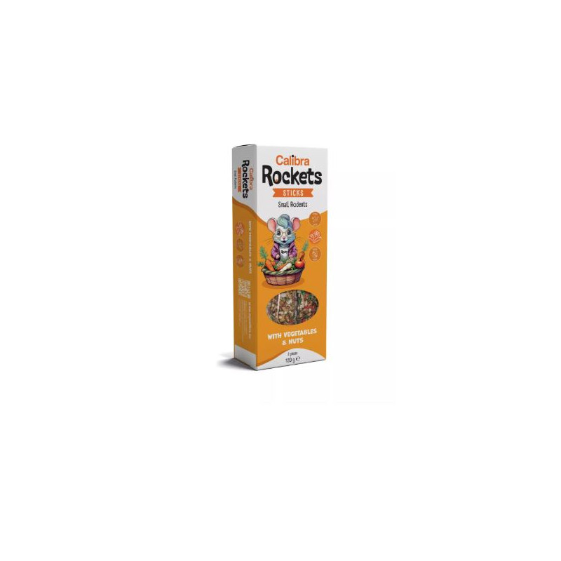 Calibra Rockets Sticks Small rodents Vegeta&Nuts 120g