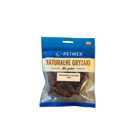 Petmex, kiełbaski z jelenia, 100g